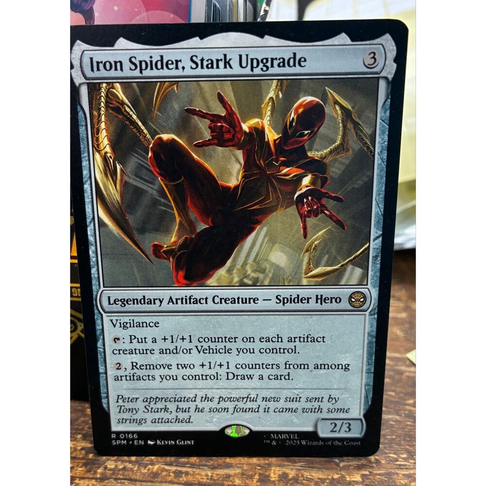 MTG5001 Spider-Man Magic, the gathering legacy affects creations, iron spider